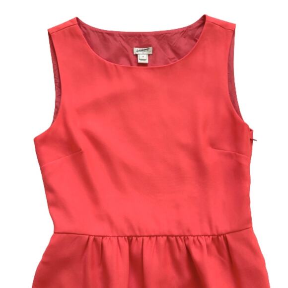 J. Crew Dress Coral Orange Sleeveless Crew Neck Pockets Summer Sheath Size 4 - Picture 8 of 12